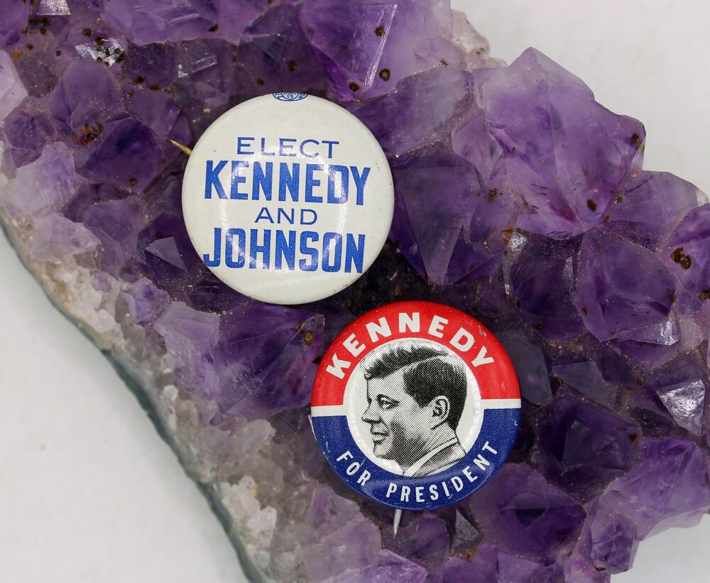 1960's Pair of Kennedy and Johnson Campaign Buttons